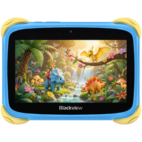 BLACKVIEW Link 1 Kids Mini WiFi6 7-inch 1024x600 HD+ 60Hz RK3562 2.0GHz 3GB+32GB 3000mAh Cam 2MP 5MP Stylus glass protector Handle Stand design Android 16 Brave Blue