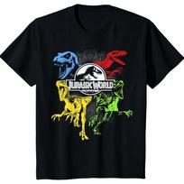 Jurassic World Boys Split Vertical Short Sleeve Tyrannosaurus Rex Dinosaur T-Shirt, Boys Sizes 8-16 S juoda