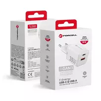 Phone charger Forcell F-Energy Mini GaN III USB C + USB A QC4.0 PD 35W VT-35C white 0INT