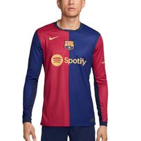 Nike Fc Barcelona 2024/25 Stadium Home Men's Nike Dri FIT Soccer Replica Long Sleeve Jersey FN8806-456 M (8–10) blue