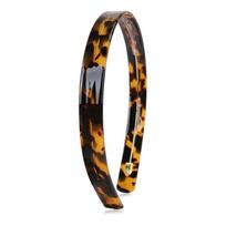 Fashion Tortoiseshell Hair Band Strong Hold Grip Flexible Headband Acetate Non-slip Hair Accessories black