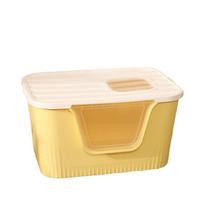Giant Enclosed Cat Litter Box Extra Large Anti-Splash Open Toilet for Maine Coon Cats Huge Litter Tray Pet Supplies žalia