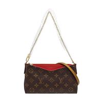[Naudotas] Pallas Cluch Klasikinis Monogramos Drobės Odinis Grandinėlės Krepšys - Vidutinis #1PF54NX ONE SIZE white