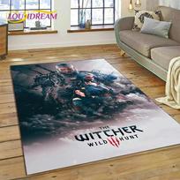 3D The W-Witcher 3 Game Wild Hunt Carpet Rug for Bedroom Living Room Home Sofa Decoration,Children Game Large Decor Floor Mat 40x60cm( 15x23in ) gray