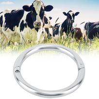 Stainless Steel Bull Cow Cattle Nose Ring Husbandry Accessory(M)
