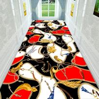 3D madingas ilgas koridoriaus kilimas dekoracija namams neslystantis kilimėlis lovos pusės takelis HOTEL svetainei skalbiamas praėjimo kilimas 160*200cm white