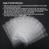 Double-Sided Adhesive Glue, 240 Pieces, Transparent False Nail Sticker Tape, Easy to Use, Extra Strong Adhesion gray