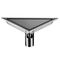 Brushed Gold Drain Siphon Triangle Cover Floor Clean Strainer Rustproof Deodorization Type Stainless Steel Accessories gray