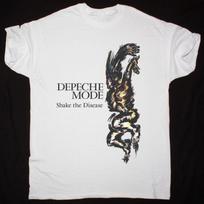 DEPECHE MODE SHAKE THE DISEASE TShirt Short Sleeve White Cotton Unisex T-Shirt S black