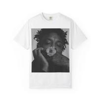 21 Savage with Rose T-shirt | Rap Portrait Tee S gray