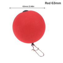 1Pc 50/63Mm Eva Float Ball Foam Ball Eye-Catching Beans Soft Fishing Float Buoyancy Ball Outdoor Floating Fishing Tackle 63MM raudona
