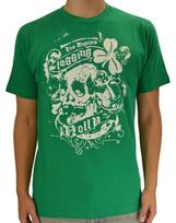 Vintažinis -Flogging Molly Grupės Trumpomis Rankovėmis Airiškos Žalios Spalvos Visų Dydžių Marškinėliai Unisex T-Shirt S