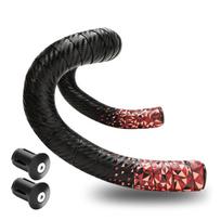 2pack Comfortable Bike Grip Tape Fashion Cycling Handlebars Tape Gradients Tape for Road Bikers raudona