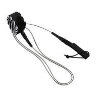 Colorful Surf Leash Adjustable Double Bearing 360 Degree Rotation Design Foot Rope Water Sports Supplies Transparent Black 7mm/10ft#1 black