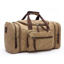 Geestock Men's Multi Functional Travel Gym Duffel Bag Large Capacity Sports Luggage Tote Handbag For Male Fitness Trip Carry On chaki