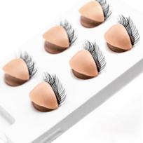Double Layer Eyelash Practice Eyelids, 3 Pairs Detachable Silicone Eye Models With Realistic Eyelashes For Lash Extension Training 3 pairs beige