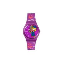 Swatch The Simpsons Collection Quartz Watch 30m Water Resistant 34mm Purple Dial Bio-Based Material Case Silicone Strap Women watches SO28Z118 Purple Watch Dial purple