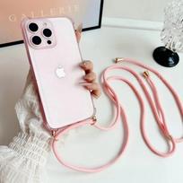 Airbag Shockproof Phone Case For Honor 400 Pro Lite Smart 300 Ultra 200 100 90 80 70 60 50 SE Crossbody Lanyard Necklace Cover For Honor 400 Smart white