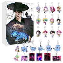 Kpop Demon Hunters Rumi Mira Zoey Figure Keychain - Acrylic Pendant Trendy_blind_box Xmas Countdown Calendar Boys Gift gray