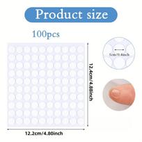 500pcs/100pcs Waterproof Double-Sided Adhesive Dots - Removable, No-Residue Round Stickers for Office, Holiday Decor & Party Use white