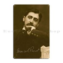 Marcel Proust Metal Plaque Club Garage Cinema Design Custom Tin Sign Poster 20x30cm（7.8x11.8inch） brown