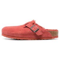 Birkenstock Boston Shearling Suede Leather Narrow Fit 'Sienna Red' Women's 1025669 36 raudona