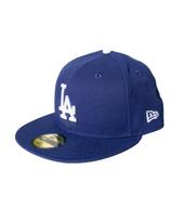 NEW ERA 59FIFTY Los Angeles Dodgers Authentic Collection Cap 70331962 Blue White Polyester Fitted Hat Size 7 1/2 59.6cm MLB Baseball