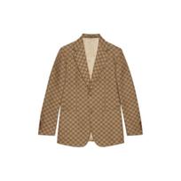 GUCCI Gg Supreme lininis švarkas 742607-ZAM7G-2580 50 chaki