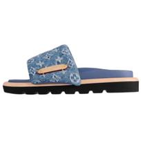 LOUIS VUITTON baseino pagalvėlės patogūs šlepetės moteriškos mėlynos 1AGUZN 38 gray