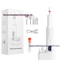 Electric Nail Polisher with Display Screen gray