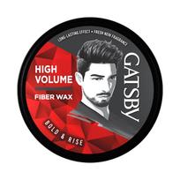 Gatsby Styling Fiber Hair Wax Bold & Rise 75g For Men | Strong Hold High Volume Quiff Wax With Natural Finish & Easy Re-Styling red