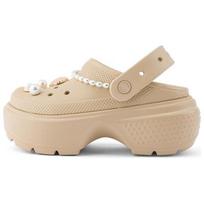 Crocs Comfortable and Versatile Clogs 5.5cm Women's Beige 36-37