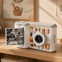 Momentinis fotoaparatas vaikams SKILSAS SK15 su momentinio spausdinimo, fotografavimo ir filmavimo funkcijomis