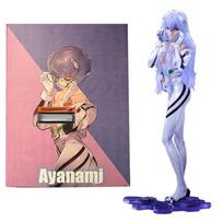 22CM Anime Evangelion Shin Gekijouban Ayanami Rei Figure Replaceable Head Alter Battle Suit Standing Model Toy Action Figure With box gray