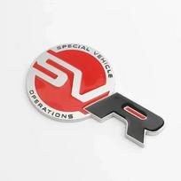 3d Metal Black Red Logo SVR Emblem Car Trunk Badge Decal For Range Rover Sport L494 494 SVR Sticker Accessories 120x72mm red