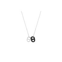 Hermes OMaillon Pig Nose Design Necklace Women necklace Silver Black H079528CK89 Box+Shopping Bag