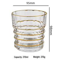 Shineqi European Light Luxury Crystal Glass Whiskey Cup white
