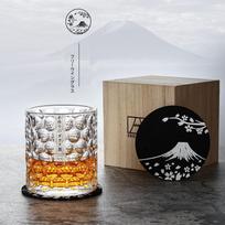 Pearl Point Whisky Cup Brandy Glass Gift Old-fashioned Crystal Wine Tasting Glassware 3D Relief Tumbler Whiskey Snifter Beer Mug 280ml gray
