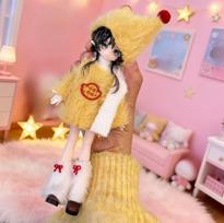 Lėlių drabužių rinkinys 1/8 1/12 Ob11 BJD lėlėms Žieminis aprangas Persirengimo aksesuarai (Tik drabužiai) Gerai vaikams, puiki dovana no doll brown