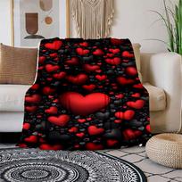 Love in Motion: Heart-Themed Phone Case Cover Blanket Flannel Throw Blanket for Sofa, Bed, Travel, Camping, Office, Couch, Chair, And Bed G 150x180cm