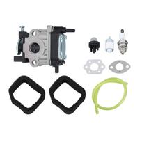 Leaf Blower Carburetor Sparking Plug Air Filter Sponge Primer Bulb Assembly Set for Hitachi RB24EA