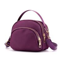Niba Mini Square Handbag: Women’s Crossbody Phone & Coin Purse violetinė