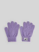 4F Megztos pirštinės vaikams - violetinės L/XL
