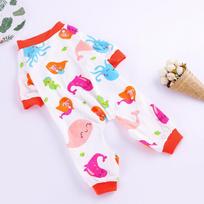 Cute Cotton Knit Corgi & Teddy Dog Pajamas – Comfortable Four-Legged Pet Outfit Extra Small white