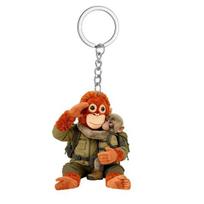 Slap The Monkey Keychain Pendant Double-Sided Acrylic Animal Design Lightweight Key Chain Backpack Handbag Accessory D brown