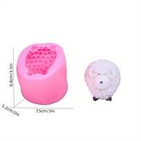 3D Avies Žvakės Silikoninė Forma Gyvūnas Ožka Saldainiai Tortas Kepimo Forma Rankų Darbo Žvakė Torto Dekoravimo Įrankis pink
