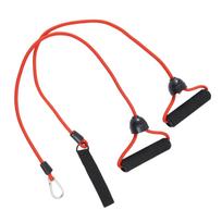 2Pcs Workout & Exercise Band Stepper Resistance Band High Elastic Pull Ropes Exercise Hand Grip Rope Expander raudona