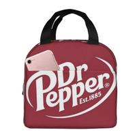 Dr Pepper (9) Insulated Lunch Bag for Women Children Portable Food Boxes Thermal Lunch Box Tote One Size brown