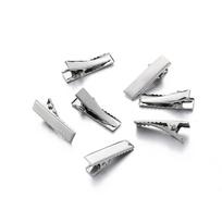 20/50Pcs 30/40/45/55/75/100mm Flat Metal Single Prong Alligator Hairpin Clip Base for DIY Hair Clips Jewelry Making Accessories 20Pcs white