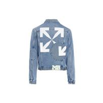 OFF-WHITE Džinsinė striukė su strėle ir susukimu '/' OMYE067R21DEN0024701 L mėlyna